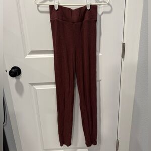 Women's Burgundy Knit Pants